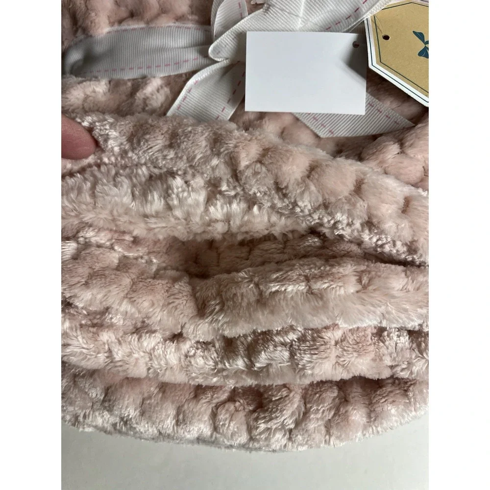 Baby Blanket Pink Super‎ Soft Luxury 30x40 Inch Mon Lapin Brand New With Bow Tag